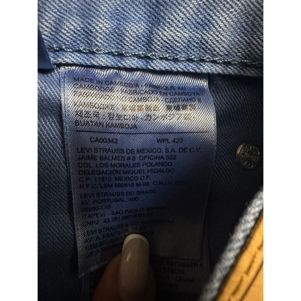 LEVI‎ 514 MEN JEANS W38 L31 CORNFLOWER BLUE BRUSHED COTTON